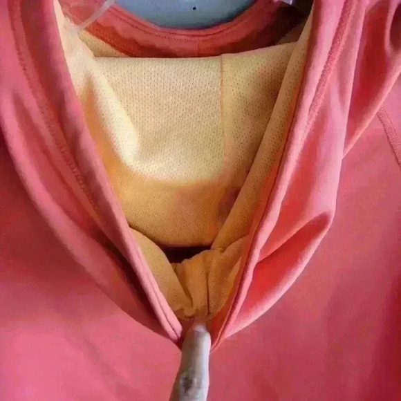 NIKE SWEATSHIRT HOODIE PULLOVER ORANGE "JUST DO IT" WOMEN'S SIZE M POCKET FRONT - Picture 8 of 9